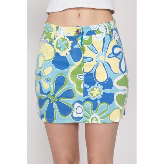 Vintage Y2K Bikini Bottom Floral Mini Skirt - XS … - image 4