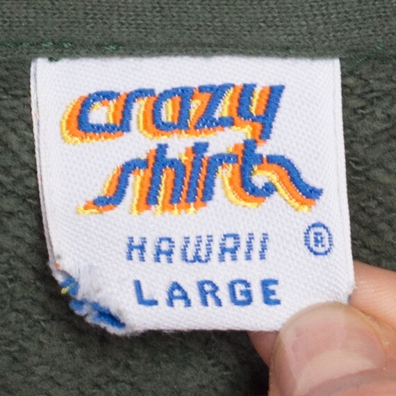 90s Crazy Shirts Hawaii Quarter Zip Sweatshirt Me… - image 6