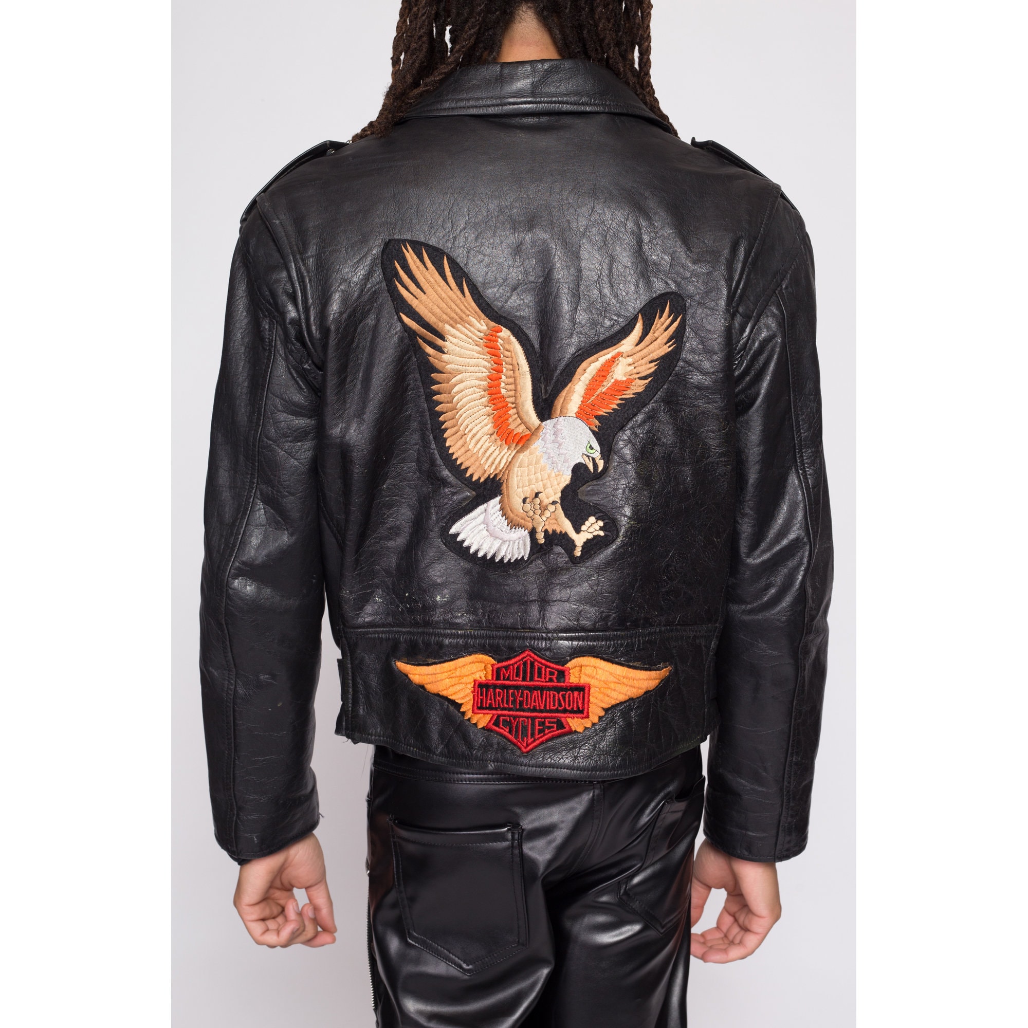 80s Harley Davidson Leather Motorcycle Jacket Men's Large 80s Harley Davidson Leather Motorcycle Jacket Men's Large