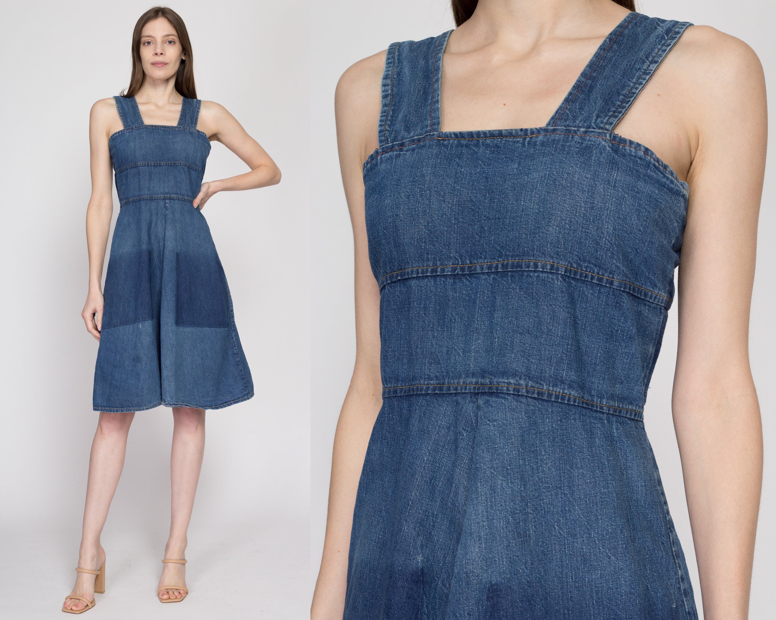 Denim Pinafore Dress 