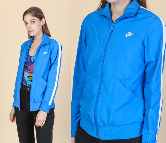 blue nike windbreaker womens