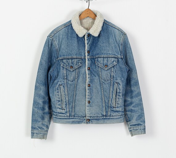Vintage Levi's Denim Sherpa Jacket Men 