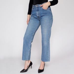 Medium 90s Jordache Straight Leg Ankle Jeans | Vintage Mid Rise Medium Wash Denim Mom Jeans