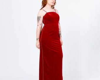 knee length dresses for ladies Edwina Knotted Mesh Maxi Dress / Red | Meshki