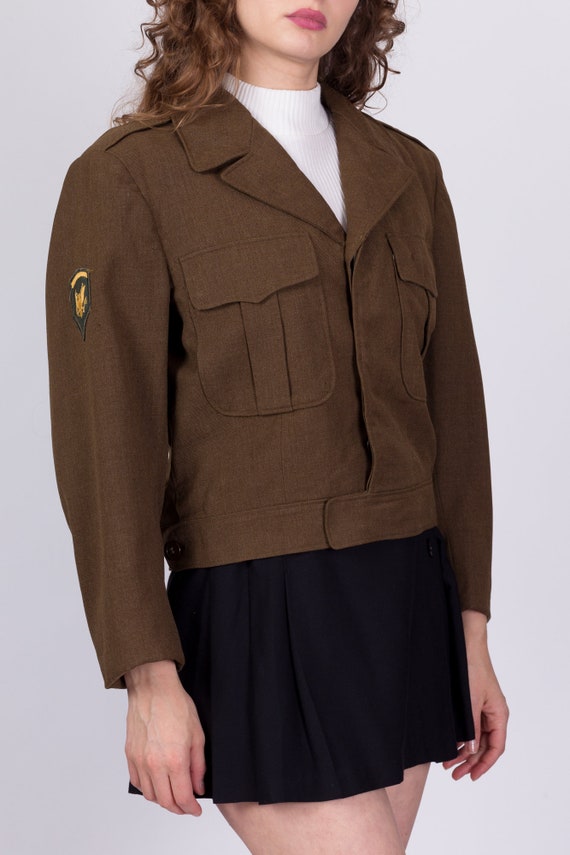 Vintage Korean War Cropped Military Army Jacket 40R… Gem