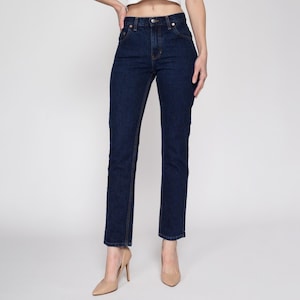 XS Y2K Gap Dark Wash Mid Rise Jeans | Vintage Slim Straight Leg Denim