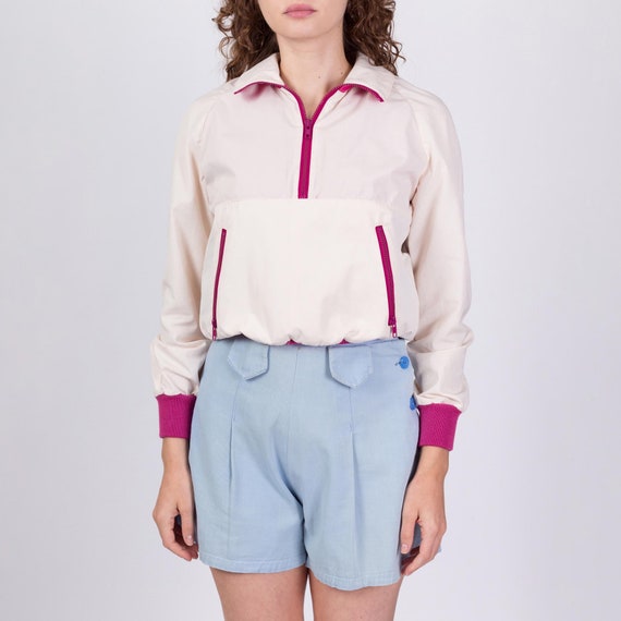 Color block cropped windbreaker outlet