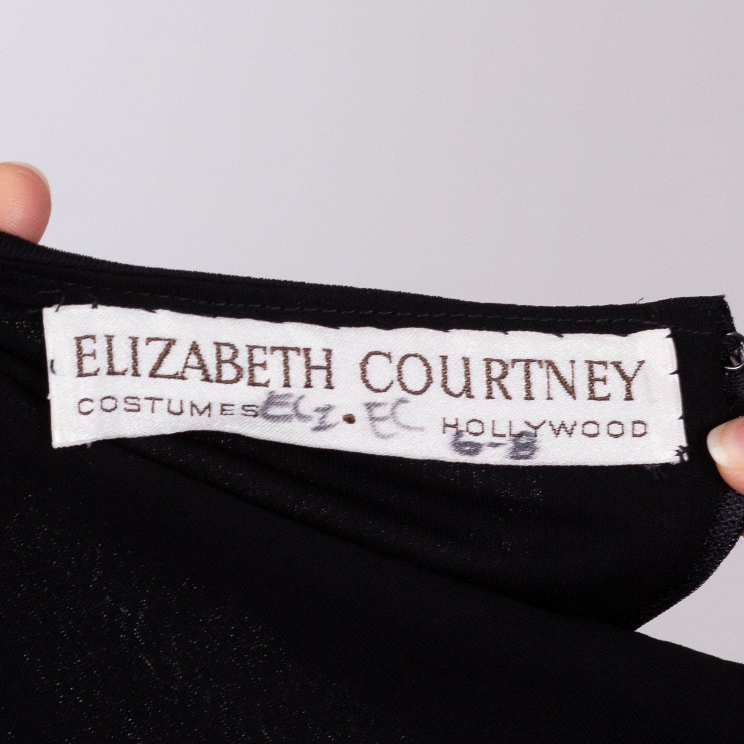 Vintage Elizabeth Courtney Black Fit Flare Party Dress Etsy