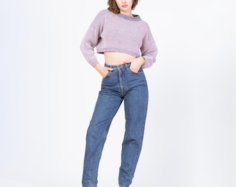 Vintage 90er Jahre Medium Wash Denim Jeans - 27x32 | Hoch taillierte, konische Bein, lange Innennaht Mom Jeans