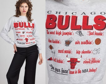 Small 80s 90s Chicago Bulls Sweatshirt Unisex | Vintage NBA Basketball Athletic Crew Neck Pullover