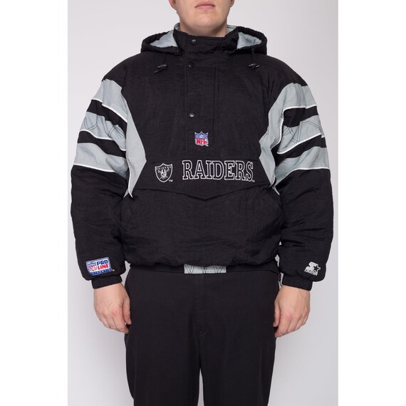 90s Raiders Starter Jacket - Men's XL | Vintage Pullover NFL