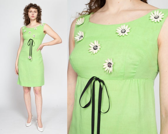 Small 60s Jody California Daisy Mini Dress | Vint… - image 1