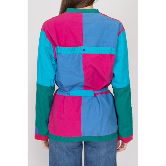 80s Nepalese Reversible Color Block Jacket - Larg… - image 6