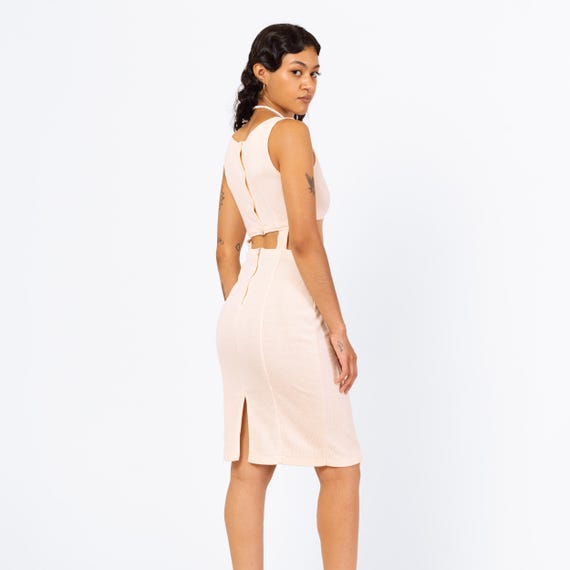 peach fitted dress Pretty In Peach Dress