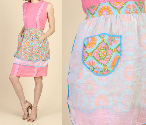 Vintage Reversible Hostess Apron | 50s 60s 70s Flo