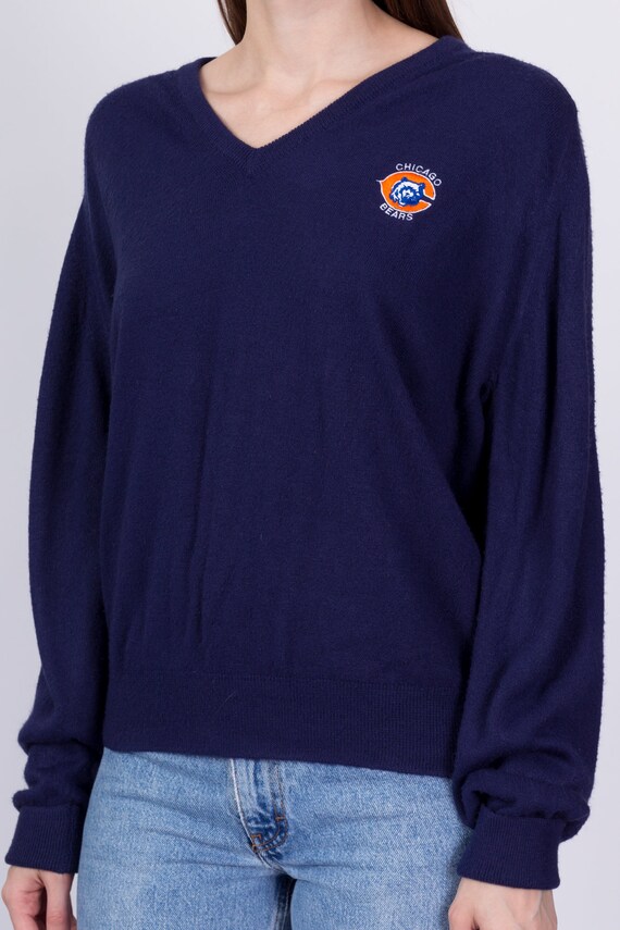 Medium 70s Chicago Bears V Neck Sweater Men's | V… - image 6