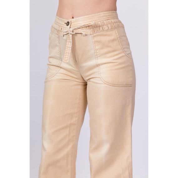 Small 70s Sun-Faded Khaki Trousers 27.5" | Vintag… - image 6