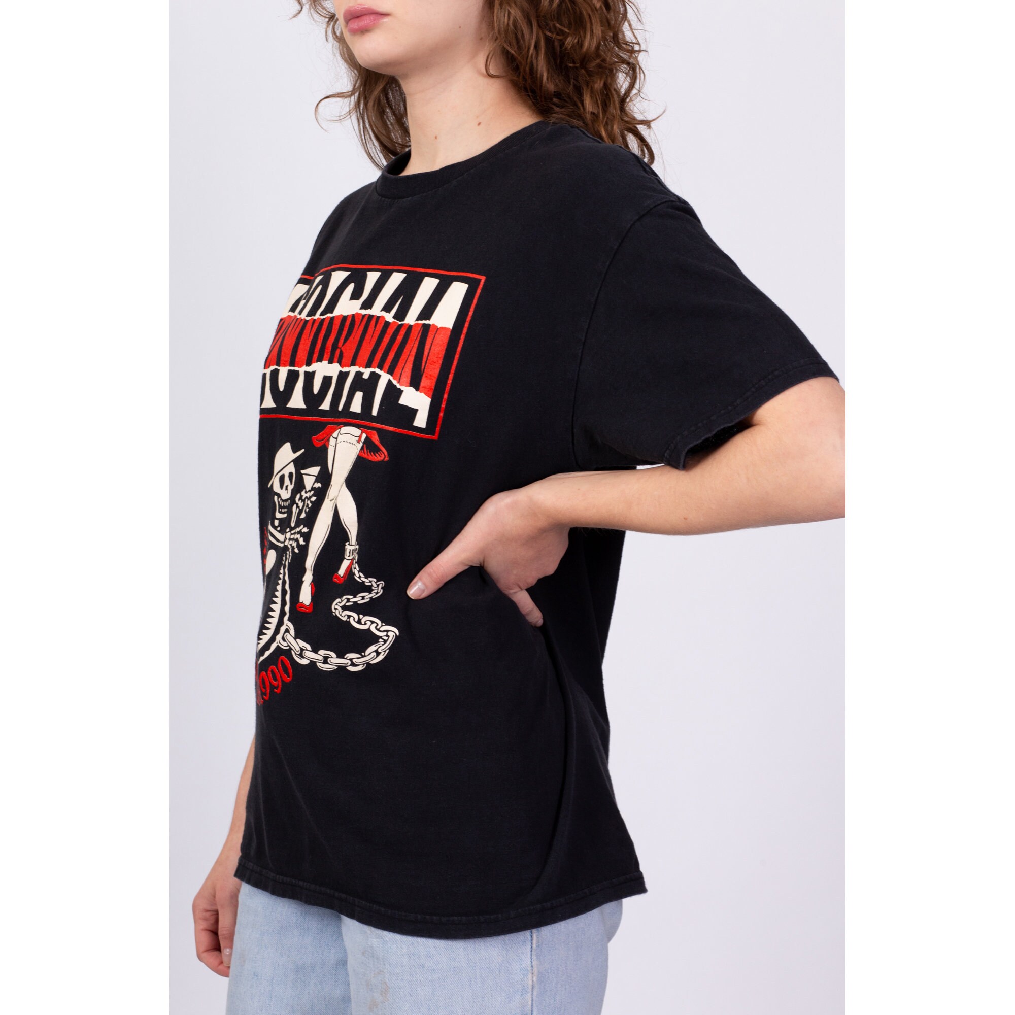 90年代ヴィンテージ ソーシャルディストーション90'sツアーTシャツ VINTAGE (ヴィンテージ) 90s SOCIAL DISTORTION BOLL&CHAIN TOUR