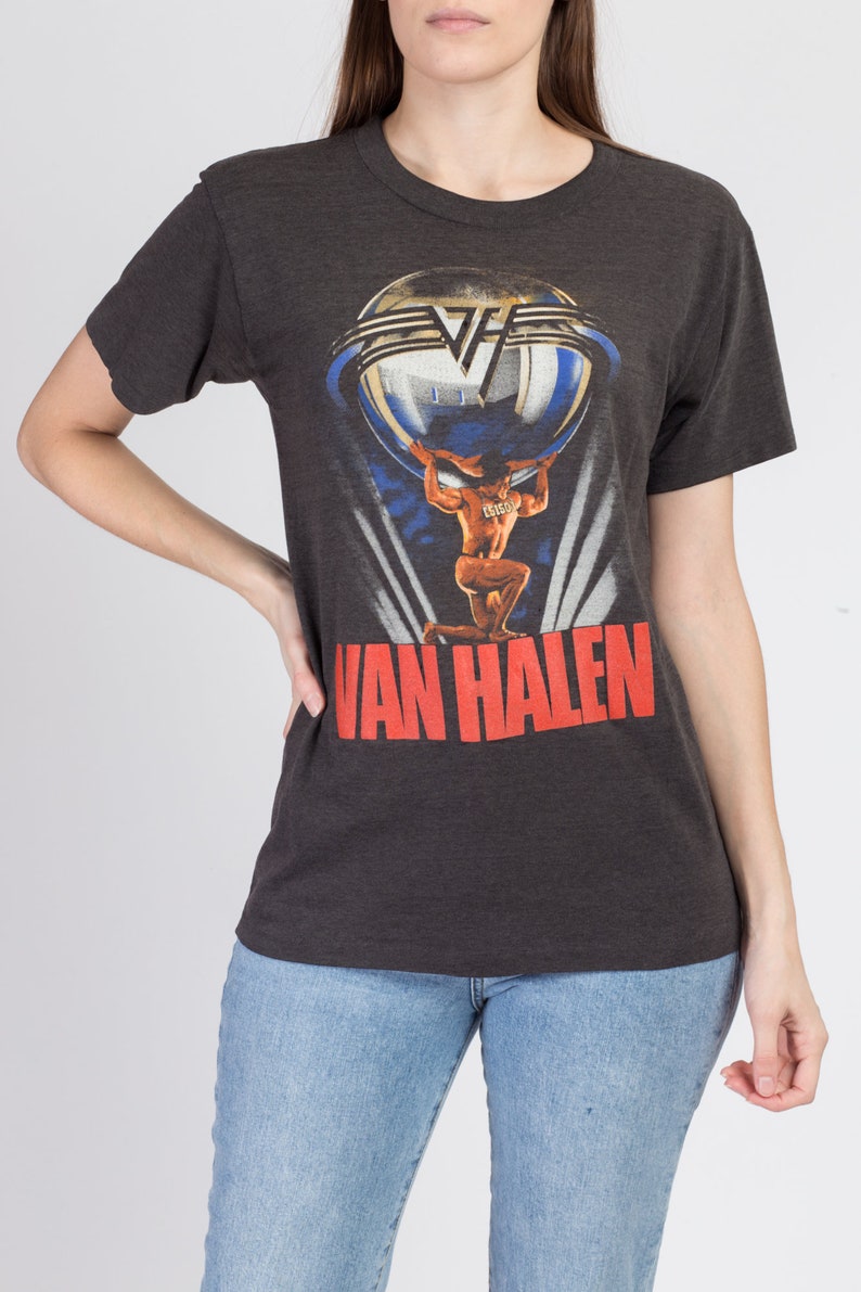 Medium Vintage 80s Van Halen 5150 Tour T Shirt Unisex 1986 Rare Graphic Collectible Rock Band Tee image 2