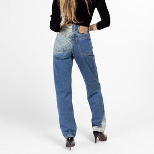 XS 90s Levis Bleached High Waisted Jeans, Deadstock 24&quot; | Vintage Levi&#39;s NWT Denim High Waisted Tapered Leg Mom Jeans