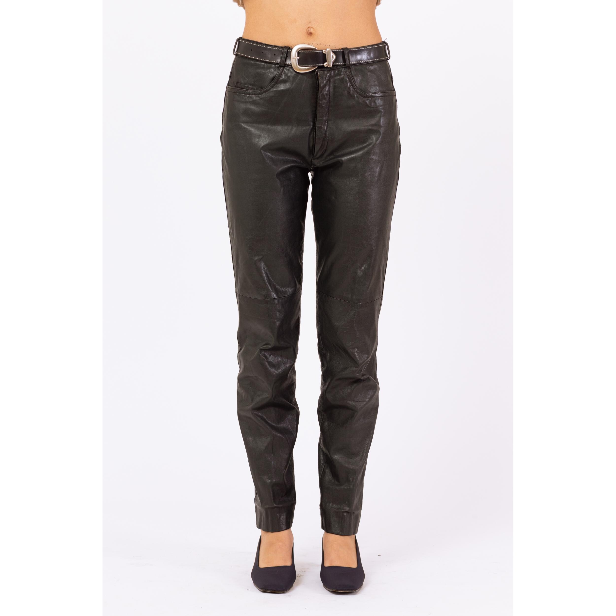 新品☆argue BUFFY VINTAGE PANTS/BLACK black Elegant pants