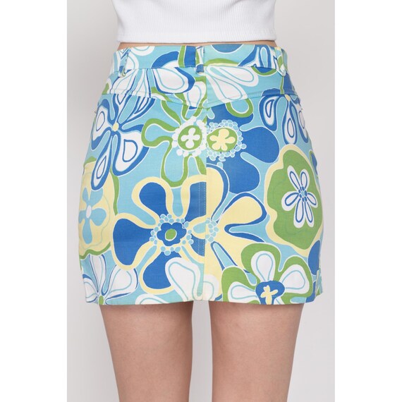 Vintage Y2K Bikini Bottom Floral Mini Skirt - XS … - image 7