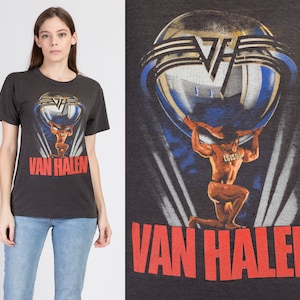 Medium Vintage 80s Van Halen 5150 Tour T Shirt Unisex 1986 Rare Graphic Collectible Rock Band Tee image 1