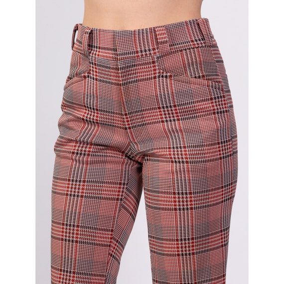 Sm-Med 70s High Waisted Plaid Trousers Unisex 30"… - image 6