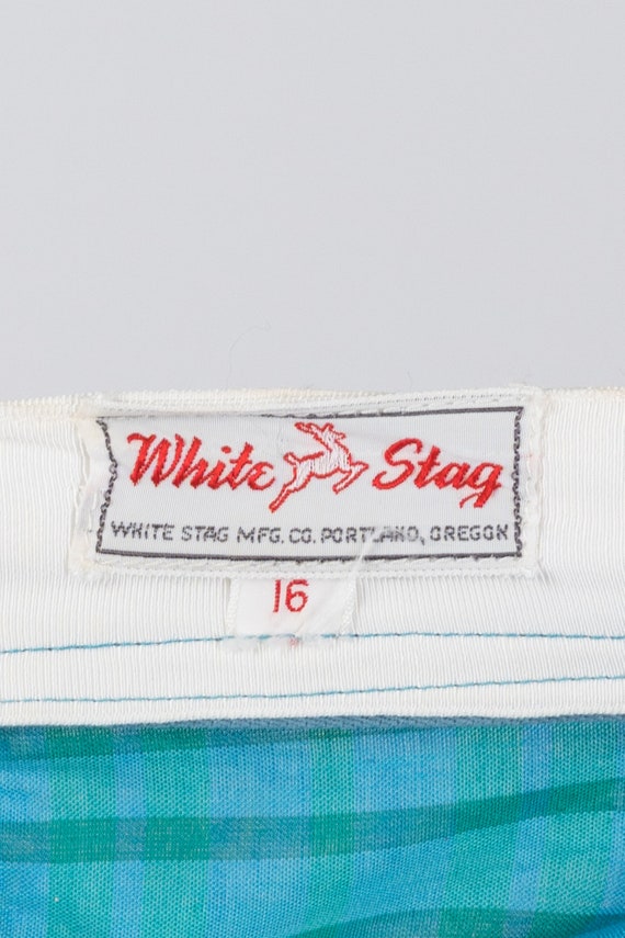 Medium Vintage 1940s White Stag Striped Playsuit … - image 9