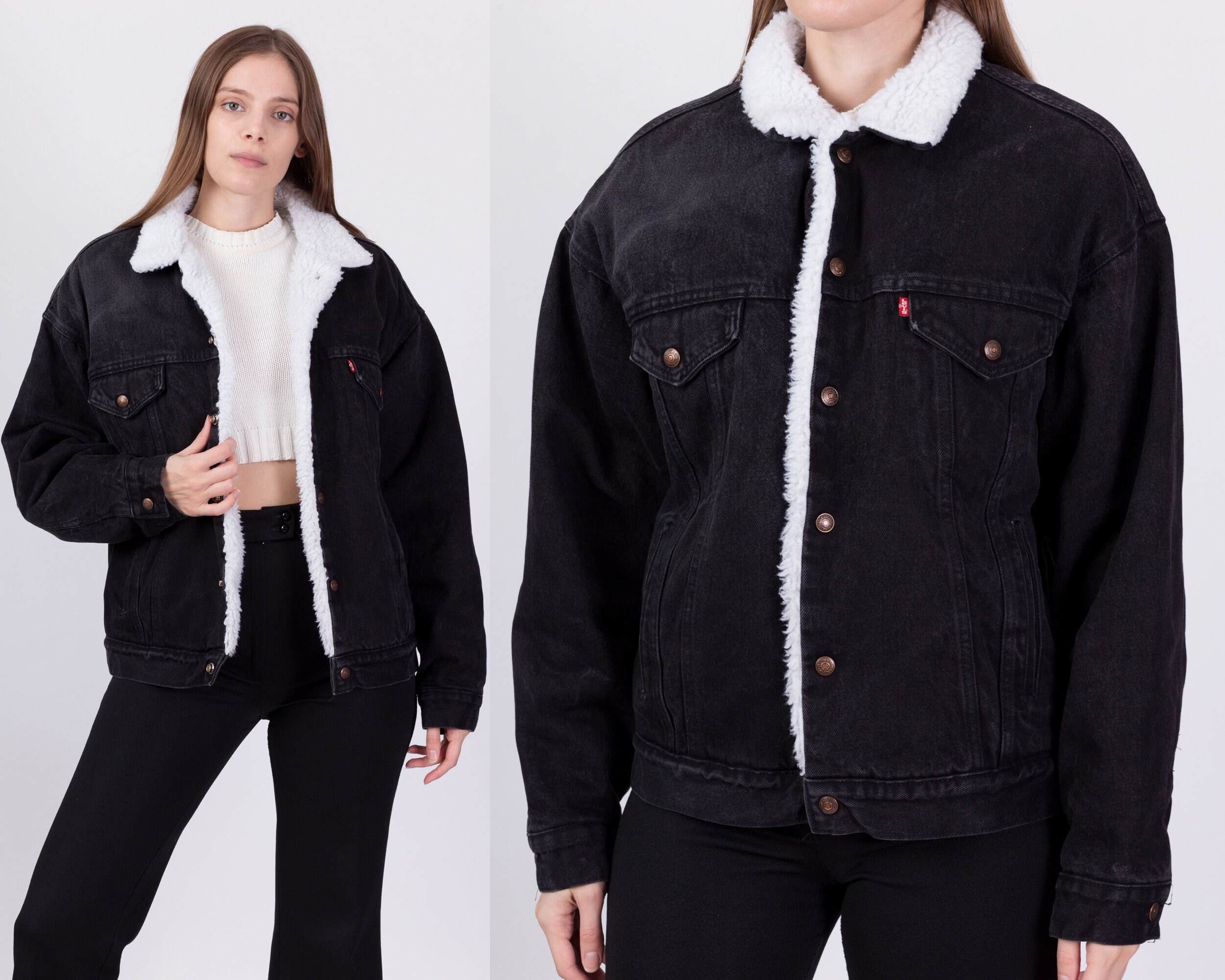 Sherpa Jacket Women Levis - Etsy