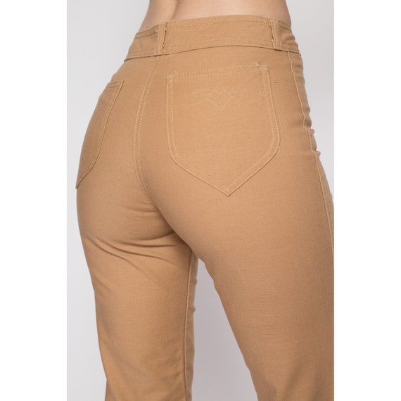 XS 70s Tan High Waisted Pants 24.5" | Retro Vinta… - image 6