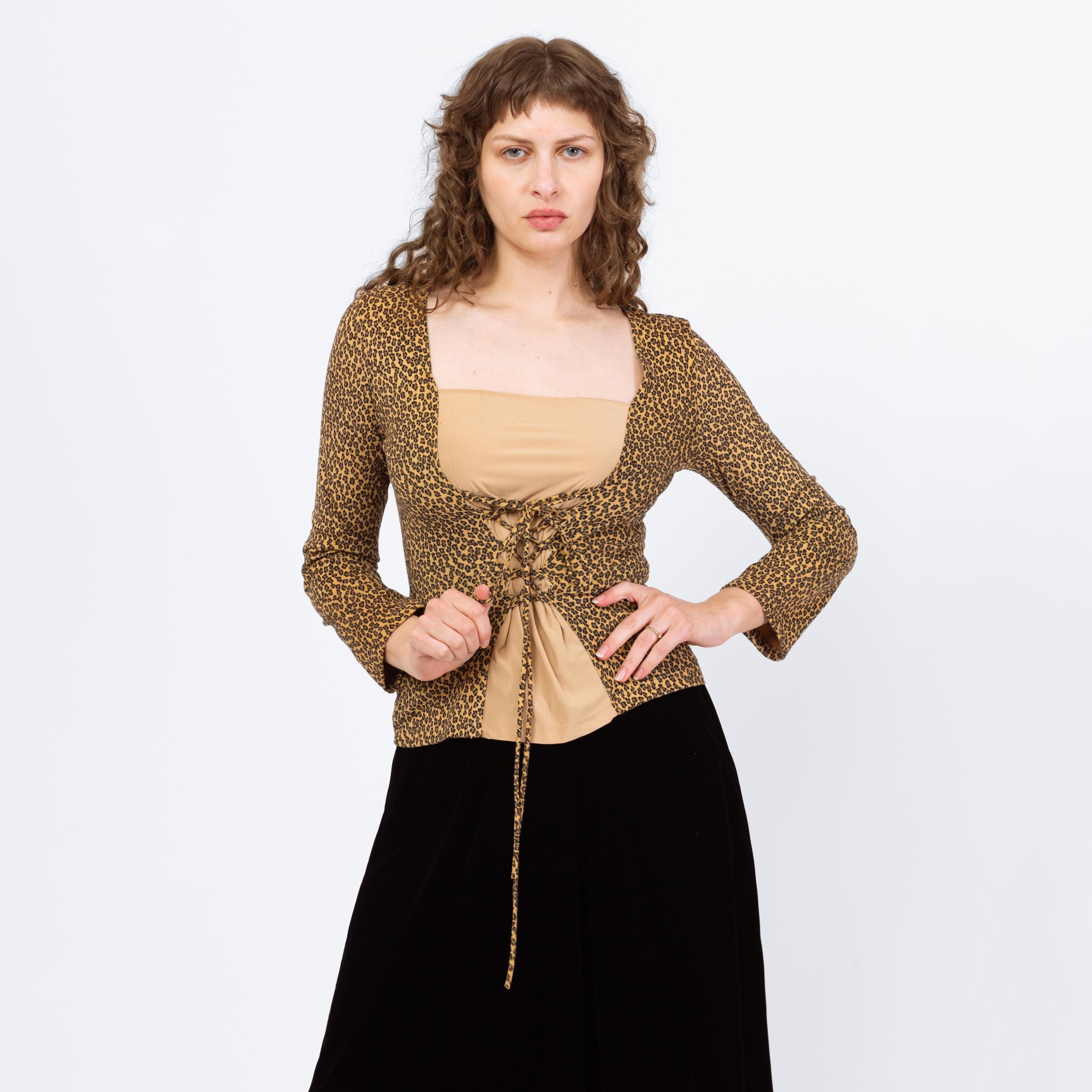 Vintage Long Sleeve Corset Top - Etsy