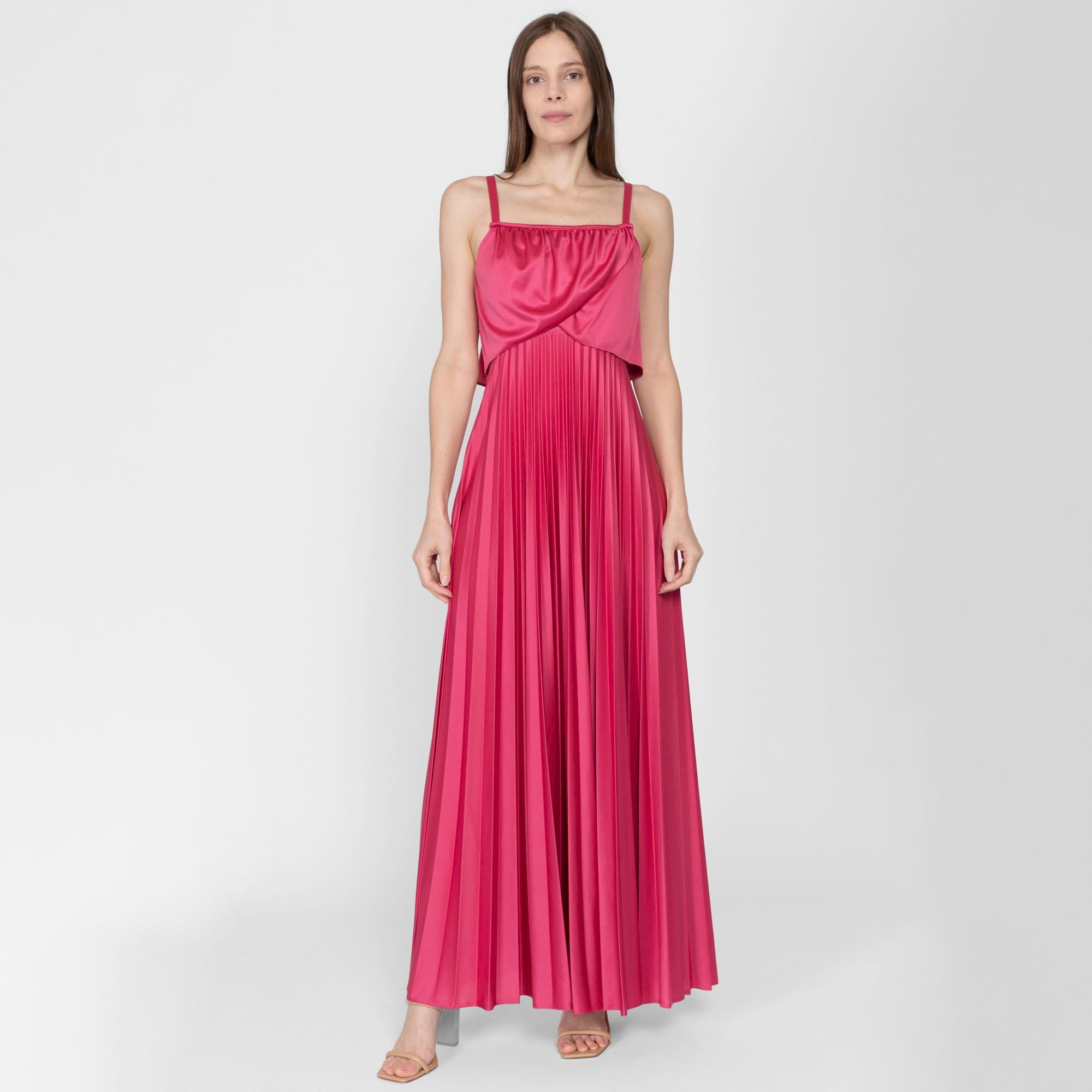 strapless open back dress Pleated Maxi Dress – Dominique Nicole Boutique