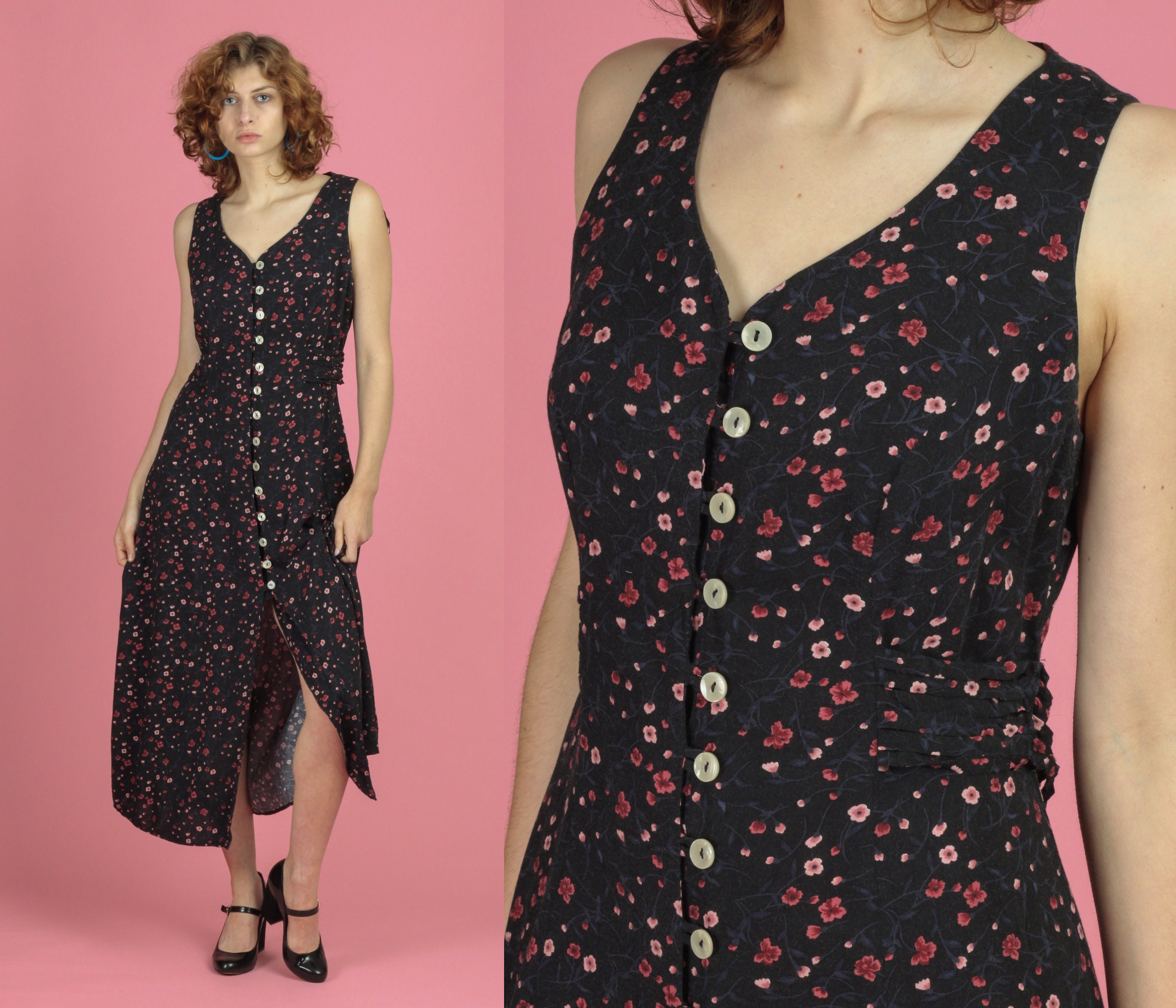 treat ürself floral vintage like dress - メルカリ