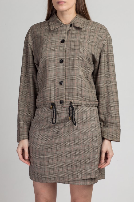 Vintage Emanuel Ungaro Plaid Skirt & Jacket Set S… - image 4