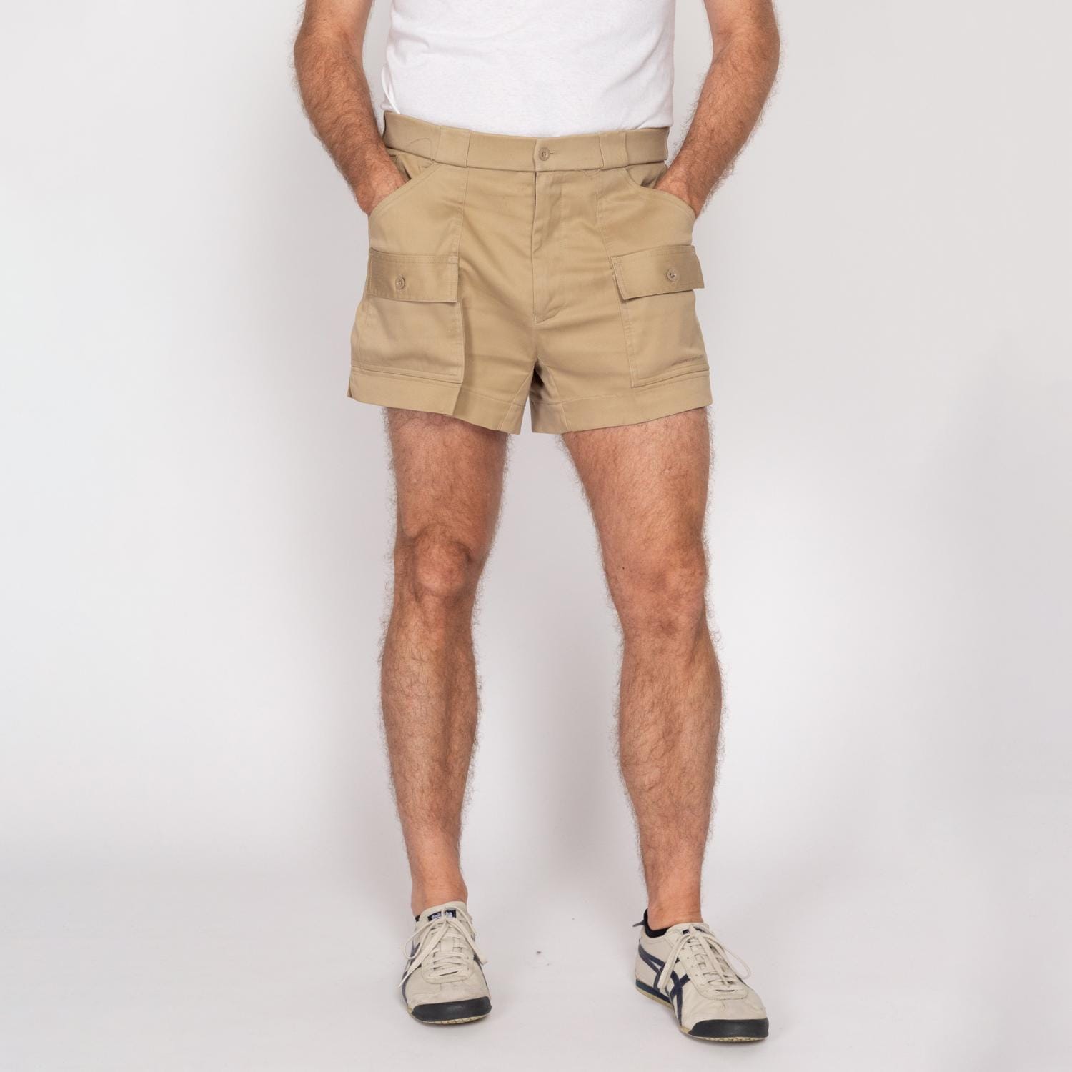 80s Sportif Khaki Cargo Shorts - 36