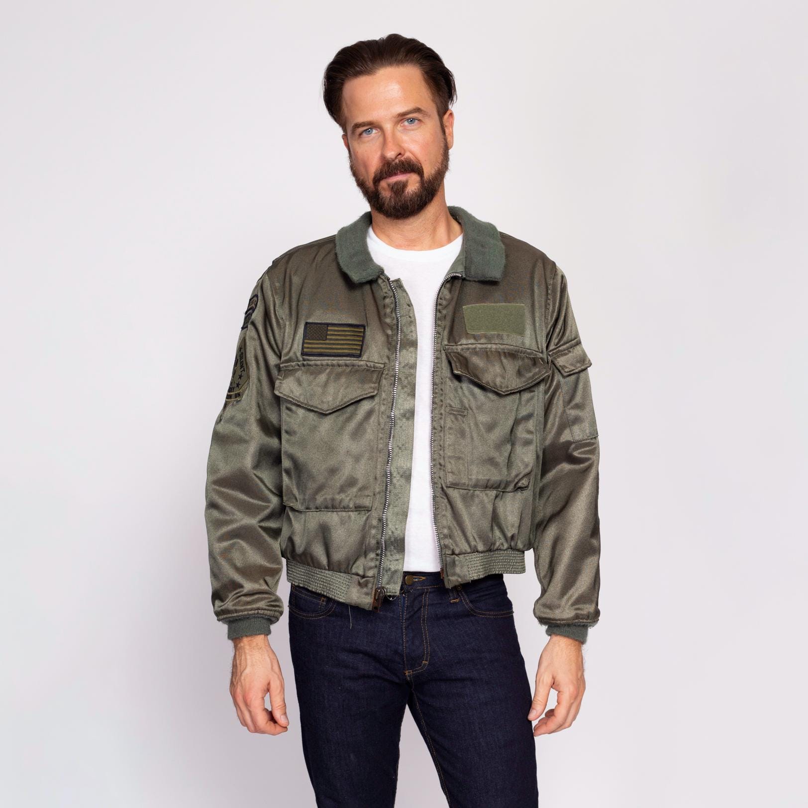 80s USMC 1st Recon Battalion Bomber Jacket Men's Medium 80s USMC 1st Recon Battalion Bomber Jacket Men's Medium