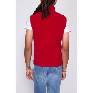 Small 90s Patagonia Synchilla Red Fleece Vest Vintage Zip Front Sleeveless Lightweight Jacket image 6