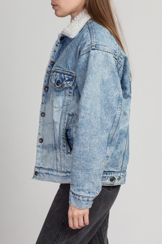 Medium Vintage Levi's Acid Wash Sherpa Jacket Men's … Gem