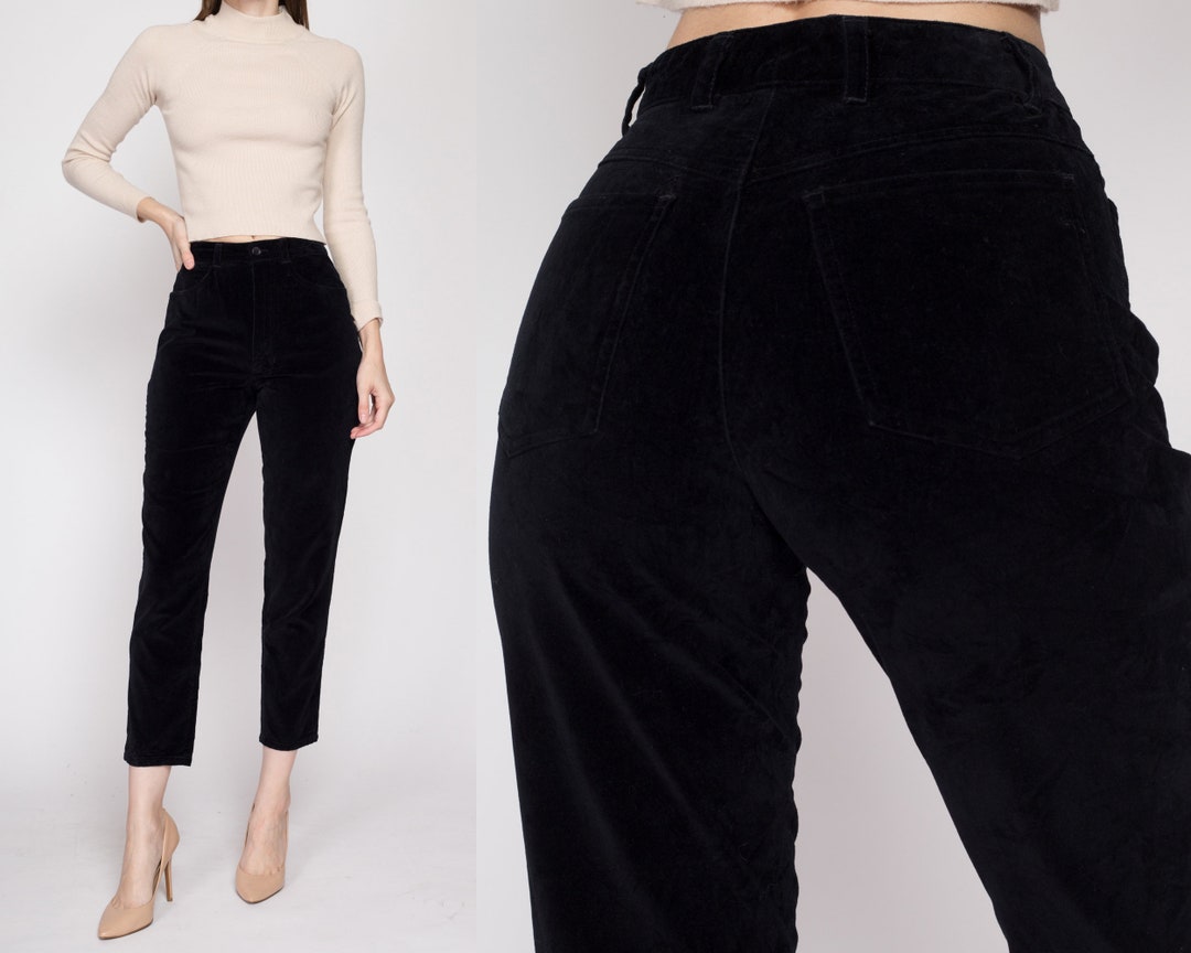 Vintage Casual Solid Color High-Waisted Ninth Pants