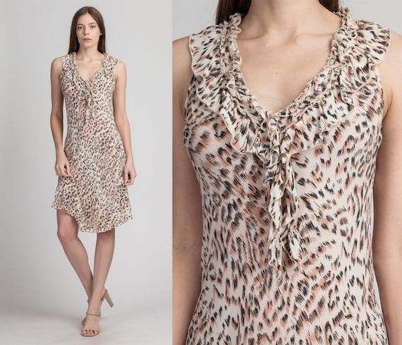 Knee length leopard print dress store