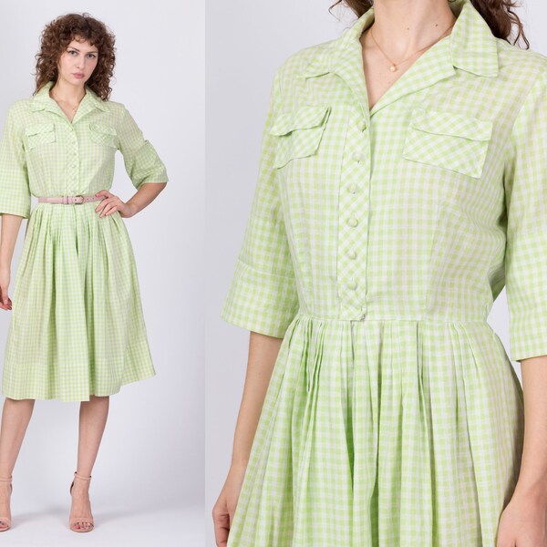 kitri green gingham dress