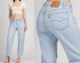 Medium Vintage Levi's 501 Made In USA Jeans 32.5" | 90s Unisex Denim Straight Leg High Waist Boyfriend Jeans