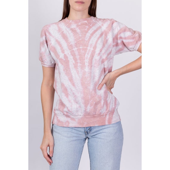 90s Pink Tie Dye Sweatshirt Top Small to Medium |… - image 3