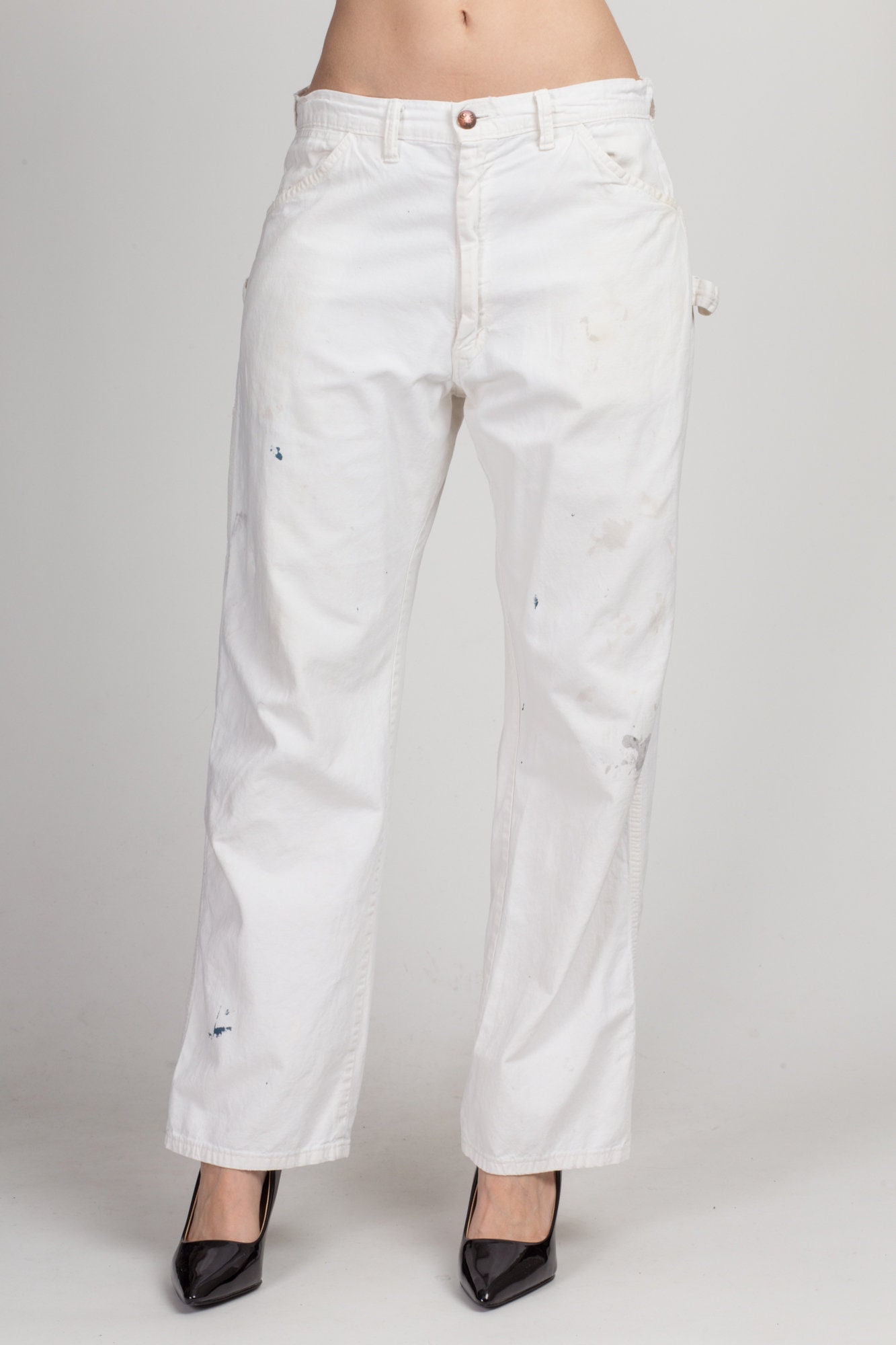 70s Dee Cee White Unisex Painters Pants Men's Medium - Etsy