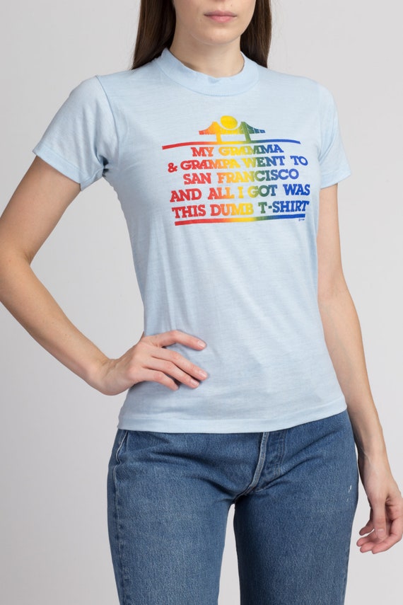 80s San Francisco Rainbow Tourist Tee Extra Small… - image 3