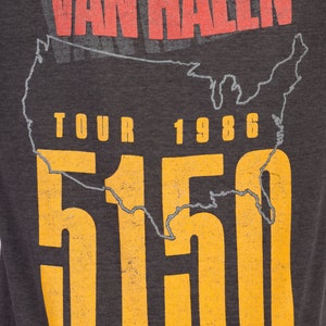 Medium Vintage 80s Van Halen 5150 Tour T Shirt Unisex 1986 Rare Graphic Collectible Rock Band Tee image 6