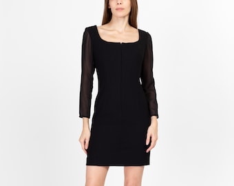 demi moore indecent proposal black dress 1990s "Indecent Proposal" Thierry Mugler Inspired Maxi Dress