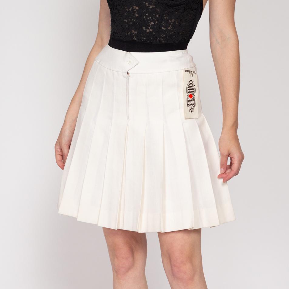 White Pleated Skirt Etsy UK