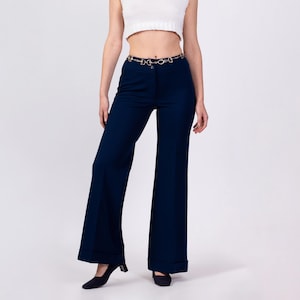 Vintage 70s Polyester Pants Bootcut Talon Zip Flare Leg